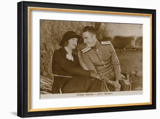 Greta Garbo, John Gilbert-null-Framed Photographic Print