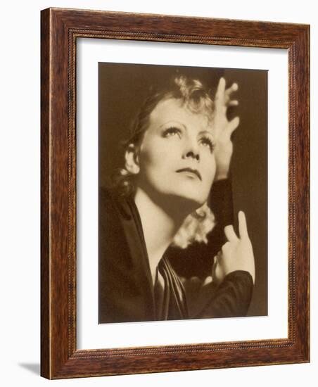 Greta Garbo (Real Name Greta Lovisa Gustafsson) Swedish Actress-null-Framed Photographic Print