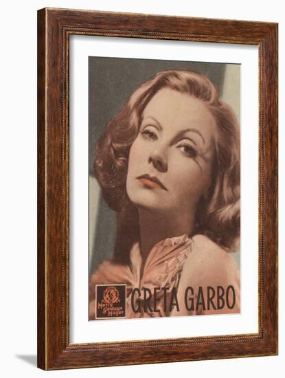 Greta Garbo, Swedish Actress and Film Star-null-Framed Photographic Print