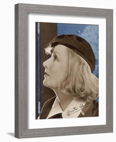 Greta Garbo Swedish-American Film Actress-null-Framed Photographic Print