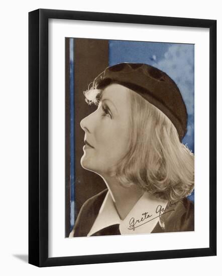 Greta Garbo Swedish-American Film Actress-null-Framed Photographic Print