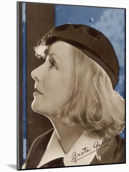 Greta Garbo Swedish-American Film Actress-null-Mounted Photographic Print