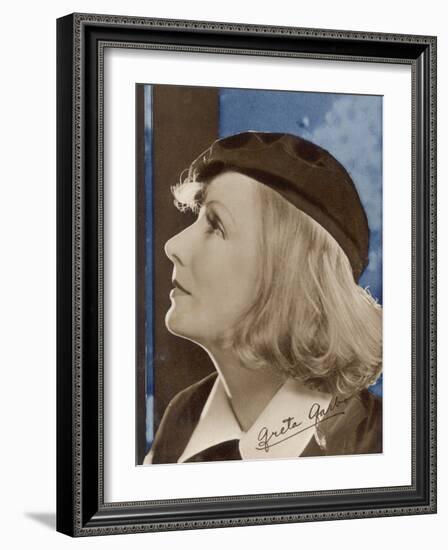 Greta Garbo Swedish-American Film Actress-null-Framed Photographic Print