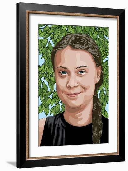 Greta Thunberg-Claire Huntley-Framed Giclee Print