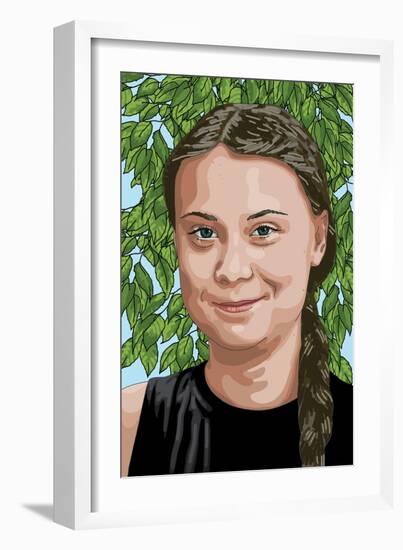 Greta Thunberg-Claire Huntley-Framed Giclee Print