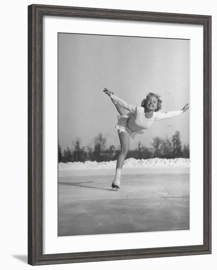 Gretchen Merrill Ice Skating During the World Championship-Tony Linck-Framed Premium Photographic Print