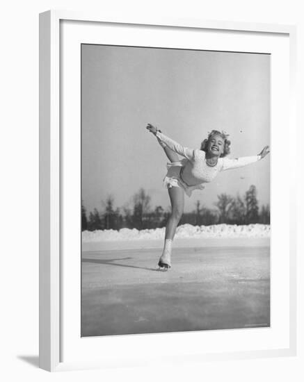 Gretchen Merrill Ice Skating During the World Championship-Tony Linck-Framed Premium Photographic Print