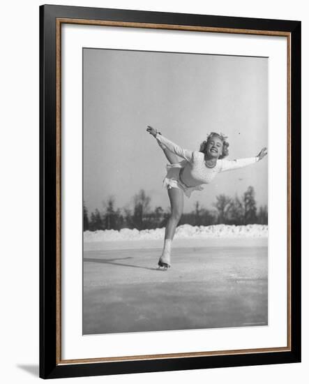 Gretchen Merrill Ice Skating During the World Championship-Tony Linck-Framed Premium Photographic Print