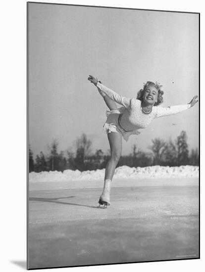 Gretchen Merrill Ice Skating During the World Championship-Tony Linck-Mounted Premium Photographic Print