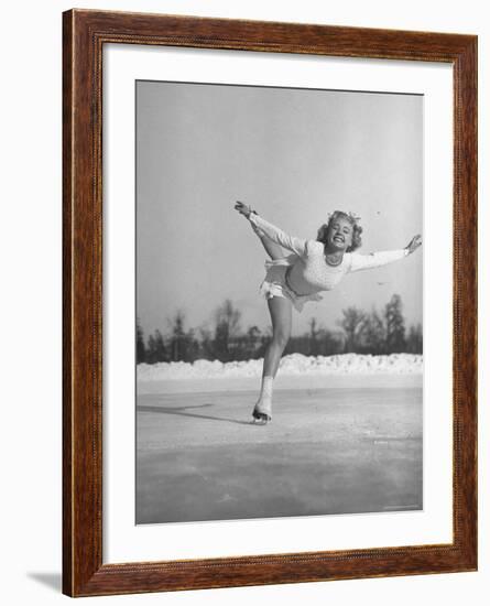 Gretchen Merrill Ice Skating During the World Championship-Tony Linck-Framed Premium Photographic Print
