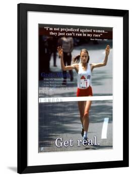 Grete Waitz: Get Real-null-Framed Art Print