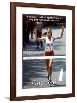 Grete Waitz: Get Real-null-Framed Art Print