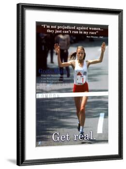 Grete Waitz: Get Real-null-Framed Art Print