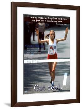 Grete Waitz: Get Real-null-Framed Art Print