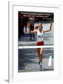 Grete Waitz: Get Real-null-Framed Art Print