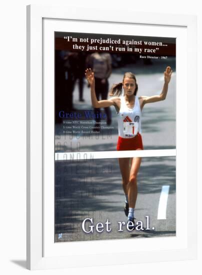 Grete Waitz: Get Real-null-Framed Art Print