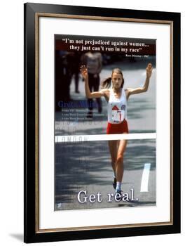 Grete Waitz: Get Real-null-Framed Art Print