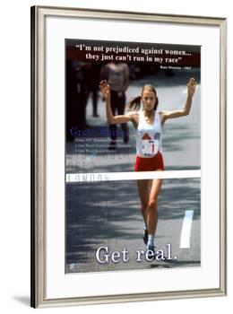 Grete Waitz: Get Real-null-Framed Art Print
