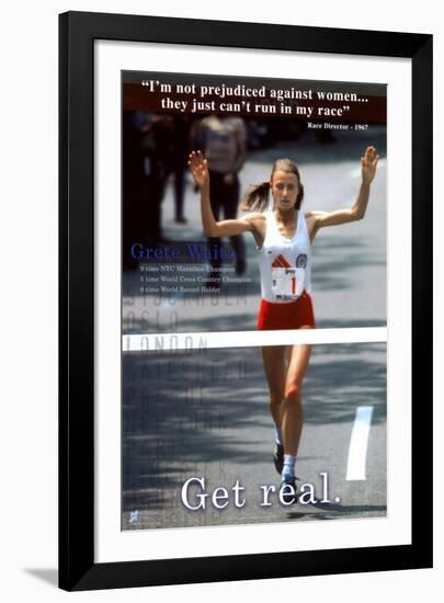 Grete Waitz: Get Real-null-Framed Art Print