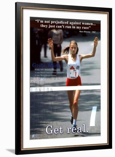 Grete Waitz: Get Real-null-Framed Art Print