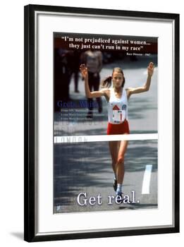 Grete Waitz: Get Real-null-Framed Art Print