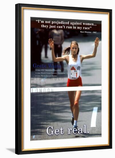 Grete Waitz: Get Real-null-Framed Art Print