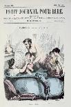 Scorching Heat: the Family Bath, Front Cover of 'Le Petit Journal Pour Rire', C.1860-Grevin-Framed Giclee Print
