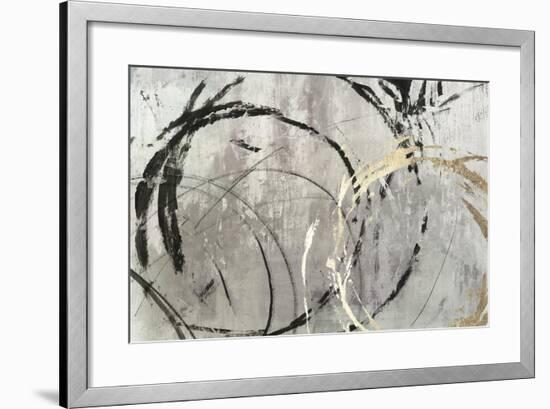 Grey Abstract I-PI Studio-Framed Art Print