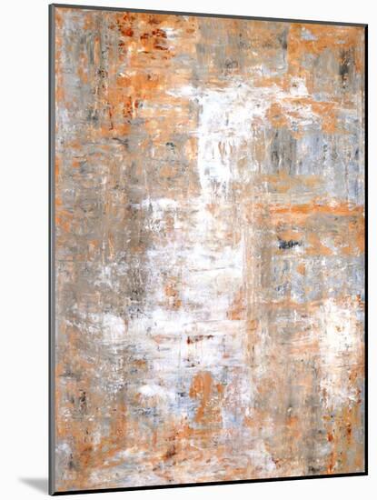 Grey and Beige Abstract Art Painting-T30Gallery-Mounted Art Print