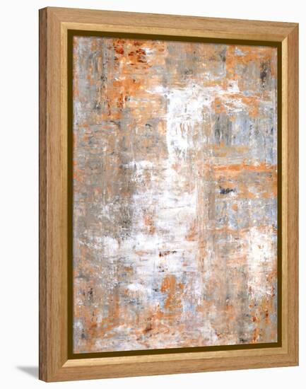 Grey and Beige Abstract Art Painting-T30Gallery-Framed Stretched Canvas