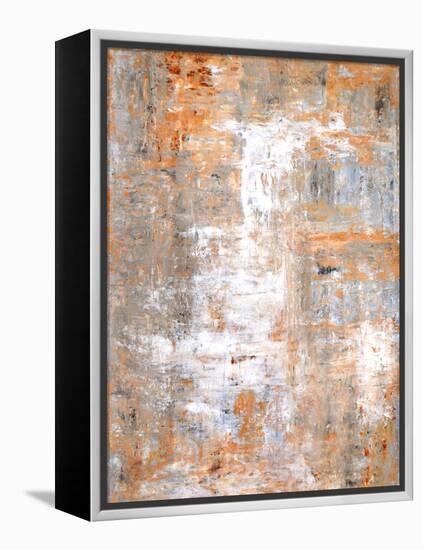 Grey and Beige Abstract Art Painting-T30Gallery-Framed Stretched Canvas