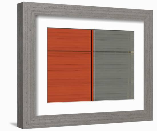 Grey and Brown-NaxArt-Framed Art Print