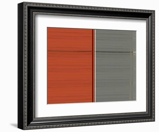 Grey and Brown-NaxArt-Framed Art Print