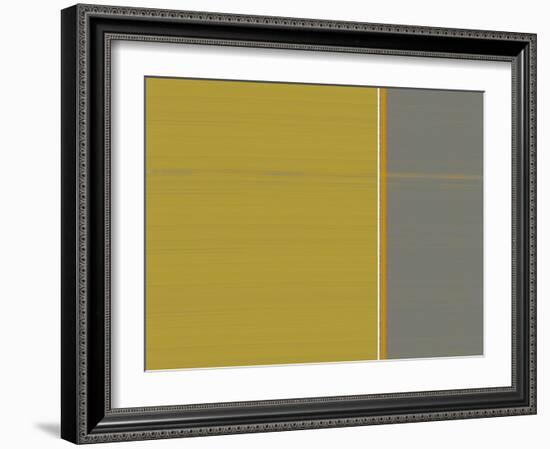 Grey and Green-NaxArt-Framed Art Print