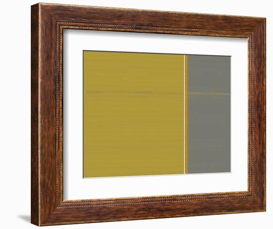 Grey and Green-NaxArt-Framed Art Print