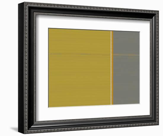 Grey and Green-NaxArt-Framed Art Print