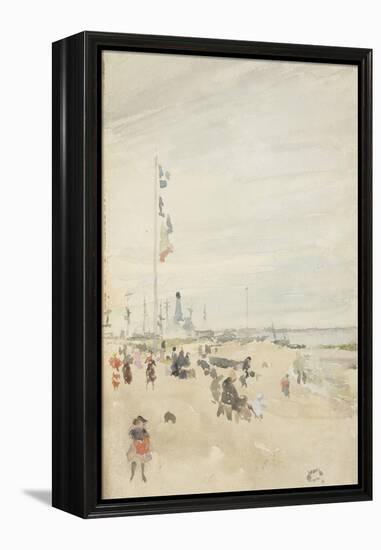 Grey and Pearl: Bank Holiday Banners, 1883-84-James Abbott McNeill Whistler-Framed Premier Image Canvas