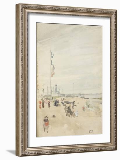 Grey and Pearl: Bank Holiday Banners, 1883-84-James Abbott McNeill Whistler-Framed Giclee Print