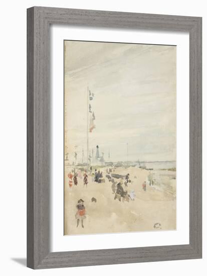 Grey and Pearl: Bank Holiday Banners, 1883-84-James Abbott McNeill Whistler-Framed Giclee Print