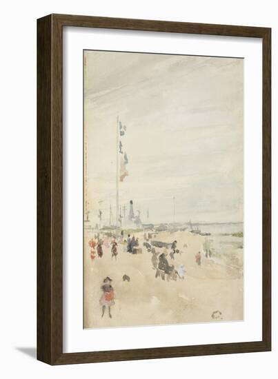 Grey and Pearl: Bank Holiday Banners, 1883-84-James Abbott McNeill Whistler-Framed Giclee Print