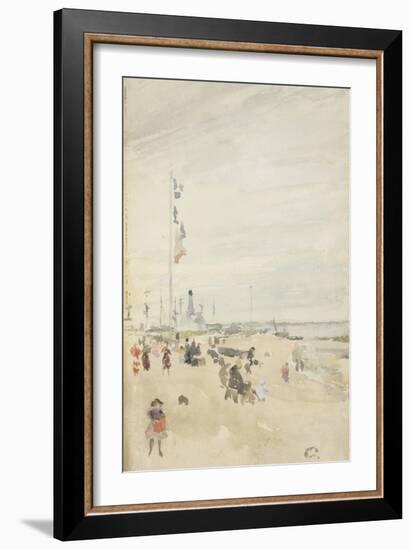 Grey and Pearl: Bank Holiday Banners, 1883-84-James Abbott McNeill Whistler-Framed Giclee Print