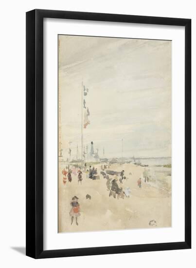 Grey and Pearl: Bank Holiday Banners, 1883-84-James Abbott McNeill Whistler-Framed Giclee Print