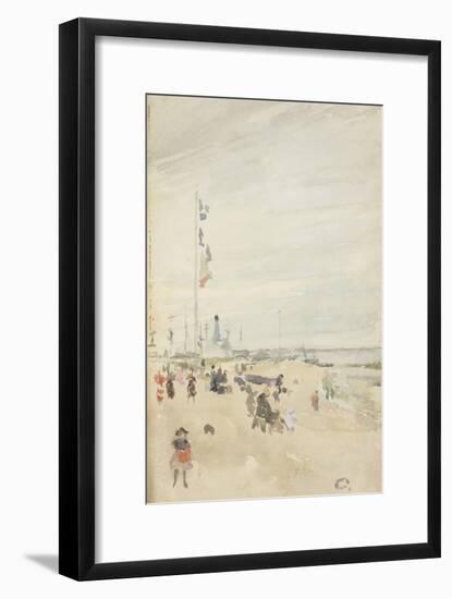 Grey and Pearl: Bank Holiday Banners, 1883-84-James Abbott McNeill Whistler-Framed Giclee Print