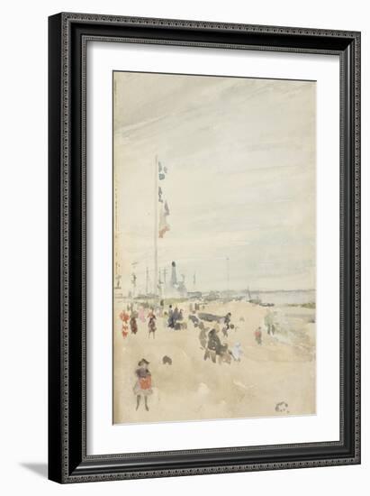 Grey and Pearl: Bank Holiday Banners, 1883-84-James Abbott McNeill Whistler-Framed Giclee Print