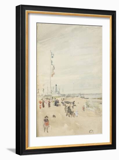 Grey and Pearl: Bank Holiday Banners, 1883-84-James Abbott McNeill Whistler-Framed Giclee Print