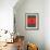 Grey and Red Abstract 1-NaxArt-Framed Art Print displayed on a wall