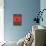 Grey and Red Abstract 1-NaxArt-Mounted Art Print displayed on a wall