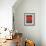 Grey and Red Abstract 1-NaxArt-Framed Art Print displayed on a wall