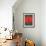 Grey and Red Abstract 1-NaxArt-Framed Art Print displayed on a wall