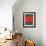 Grey and Red Abstract 1-NaxArt-Framed Art Print displayed on a wall